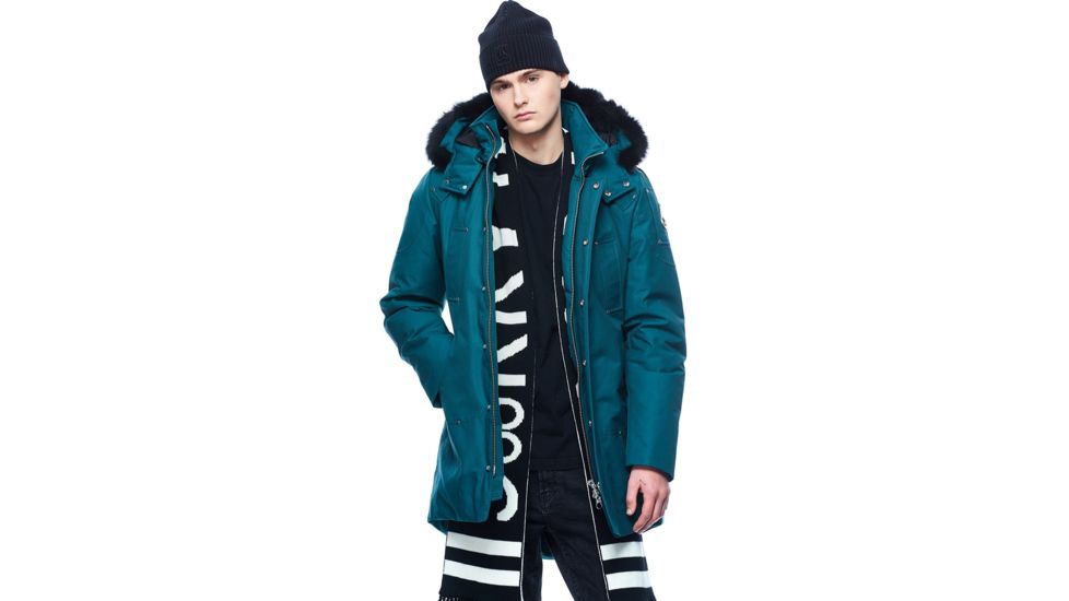 Moose Knuckles Stirling Parka - Mens, Ash Green/Black Fox, Medium, MK4661-MP-740-M