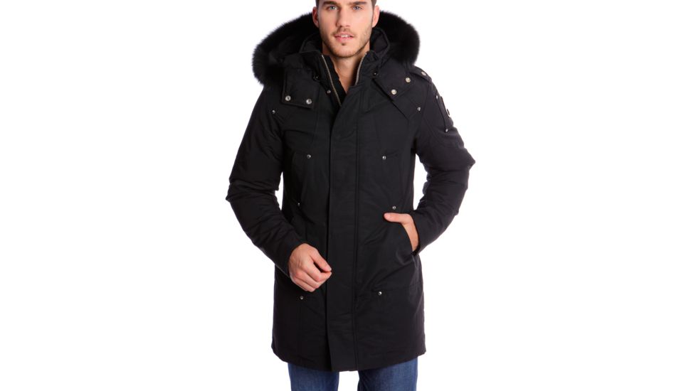 Moose Knuckles Stirling Parka - Mens-Black/Black Fur-X-Small