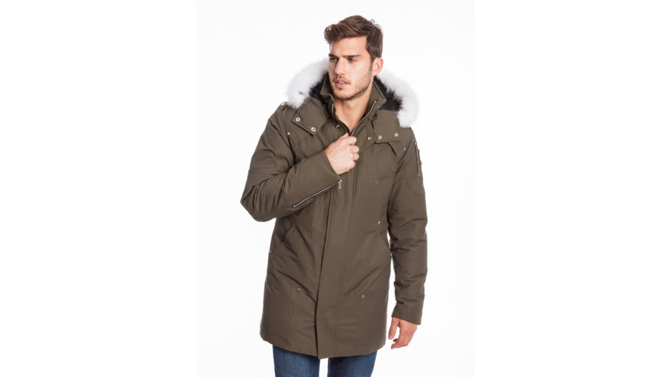 Moose Knuckles Stirling Parka - Men's-Camo/Black Fur-X-Large