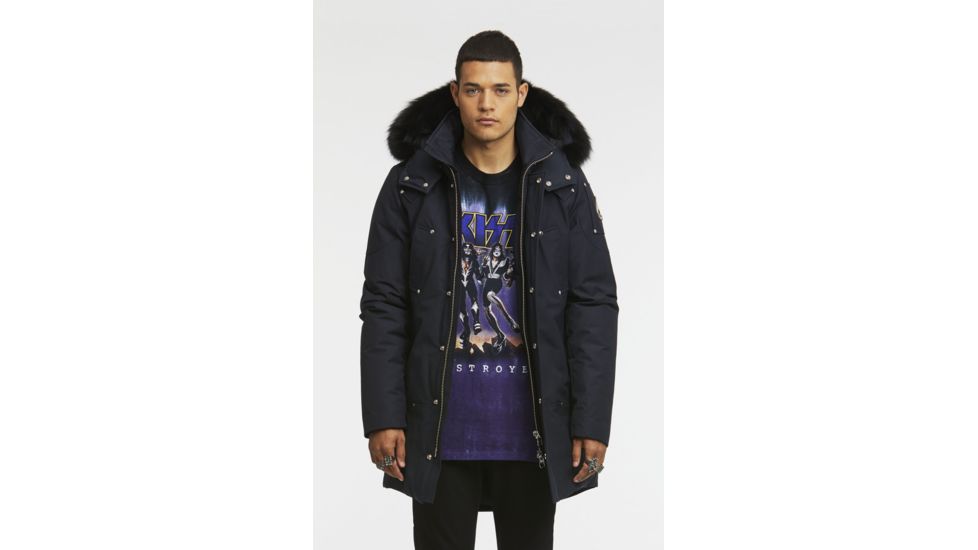Moose Knuckles Stirling Parka, Navy W Blk Fur, M MK4661MP-402-M
