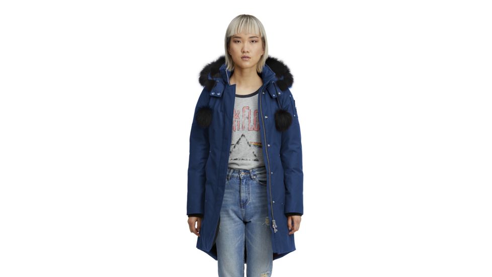 Moose Knuckles Stirling Parka Lds, Jasper Blue W Blk Fur, XXL, MK2003LP-455-XXL