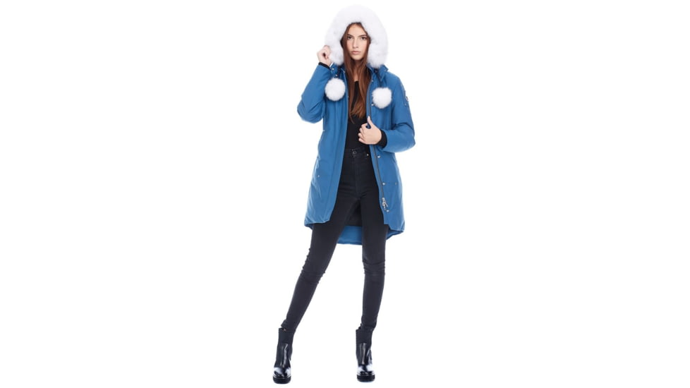 Moose Knuckles Stirling Parka Women's, Chambray Blue / Natural, M, MK2003LP-529-M
