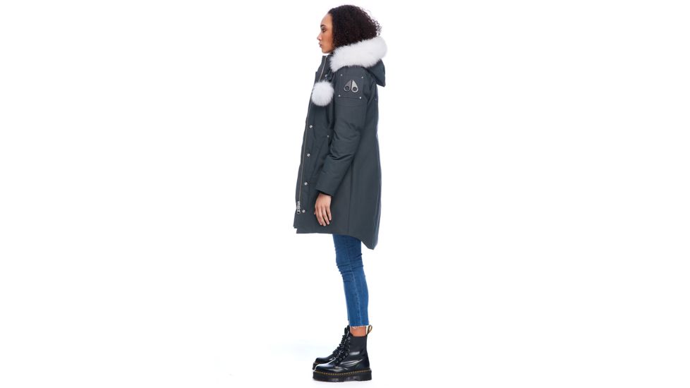Moose Knuckles Stirling Parka Women's, Granite / Natural Fur, XS, MK2003LP-255-XS
