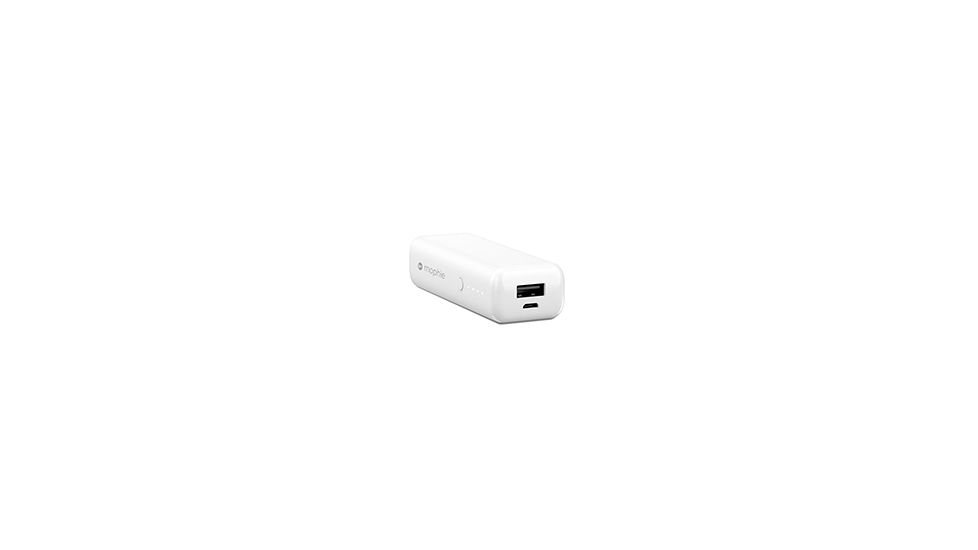 mophie Power Boost Mini V2 Battery Pack, 2600mAh, White, MO-40562