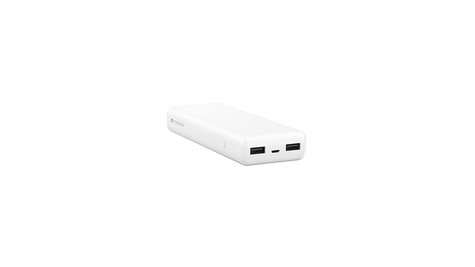 mophie Power Boost XL V2 Battery Pack, 10400mAh, White, MO-40609