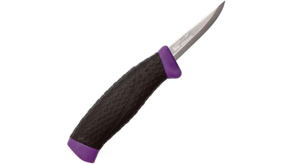 Mora Craftline TopQ Precision Fixed Blade Knife, SS PE Blade, Black/Purple Handle FT10883