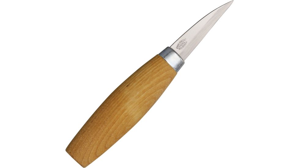 Mora Wood Carving 122 Fixed Blade Knife, SS PE Blade, Hardwood handle FT16541