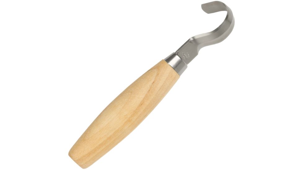 Mora Wood Carving 162 Hook Fixed Blade Knife, SS Hook Plain Blade, Hardwood handle FT18101