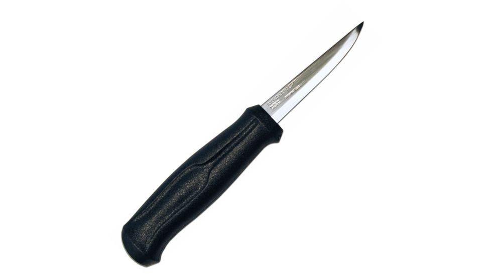 Mora Wood Carving Basic Fixed Blade Knife, SS PE Blade, Black handle FT12108