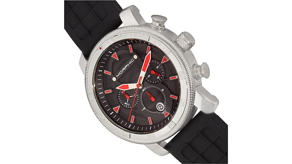 Morphic M90 Series Chronograph Watch w/Date, Black/Red, One Size, MPH9001