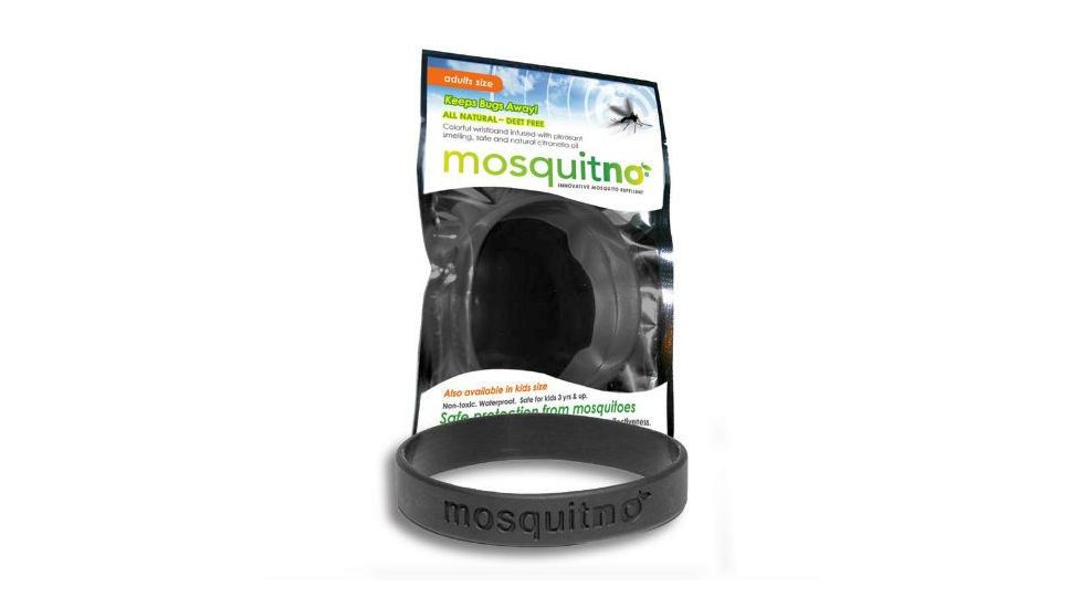 Mosquitno Mosquito Repellent Wristband, Black, Black, MOS-50001