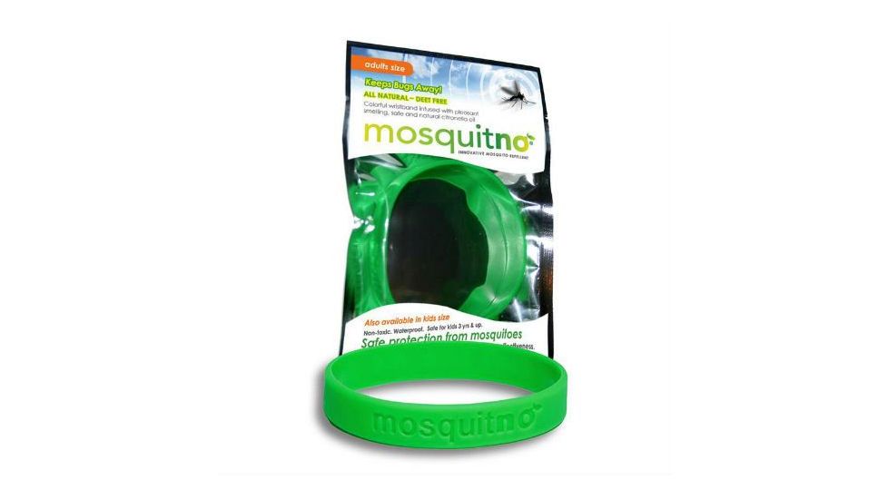 Mosquitno Mosquito Repellent Wristband, Green, Green, MOS-50005