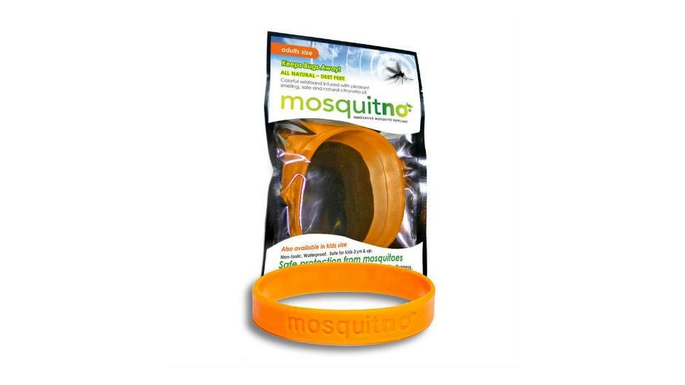 Mosquitno Mosquito Repellent Wristband, Orange, Orange, MOS-50008
