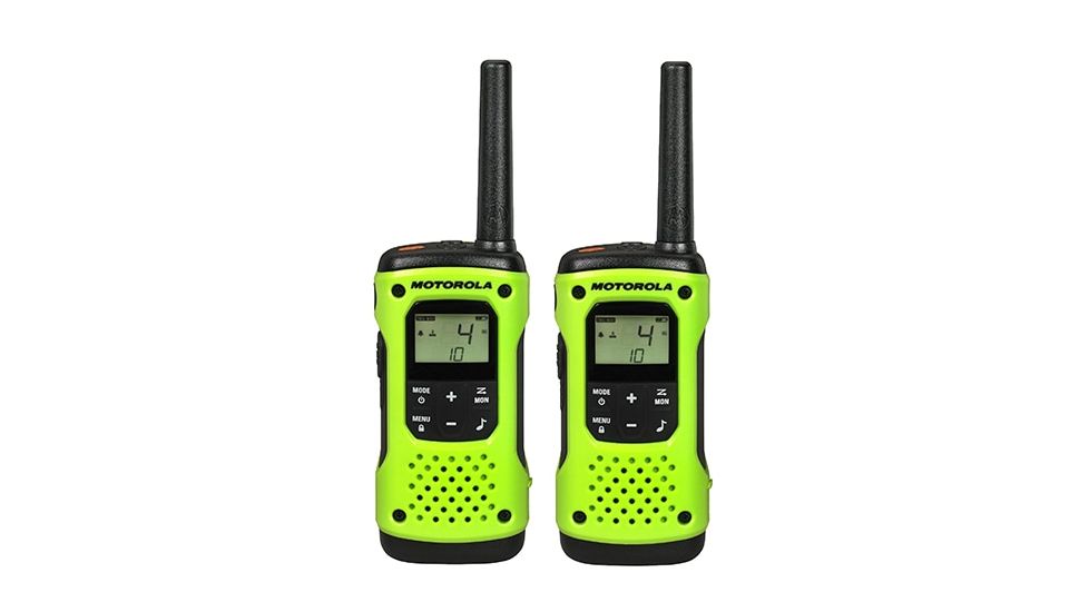 Motorola Rechargeable 2 Way Radio w/ Accessories, Pack of 2, Lime, T605 H20