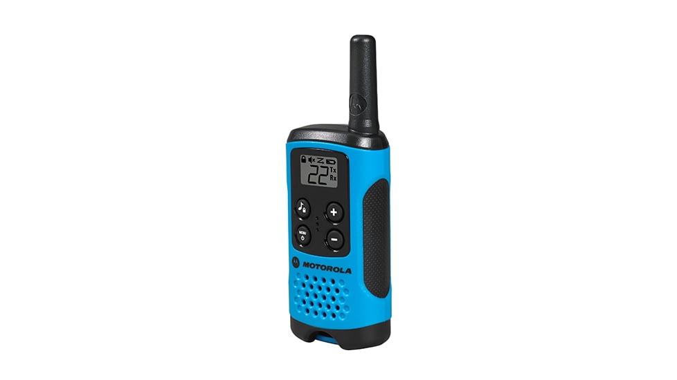 Motorola T100P Alkaline 2 Way Radio, Pack of 3, Neon Blue, T100TP