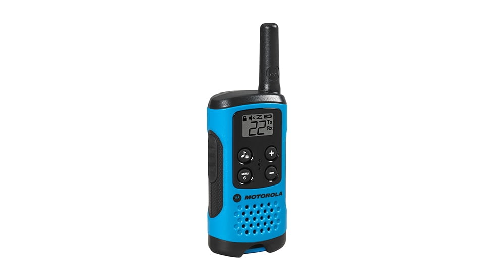 Motorola T100P Alkaline 2 Way Radio, Pack of 3, Neon Blue, T100TP