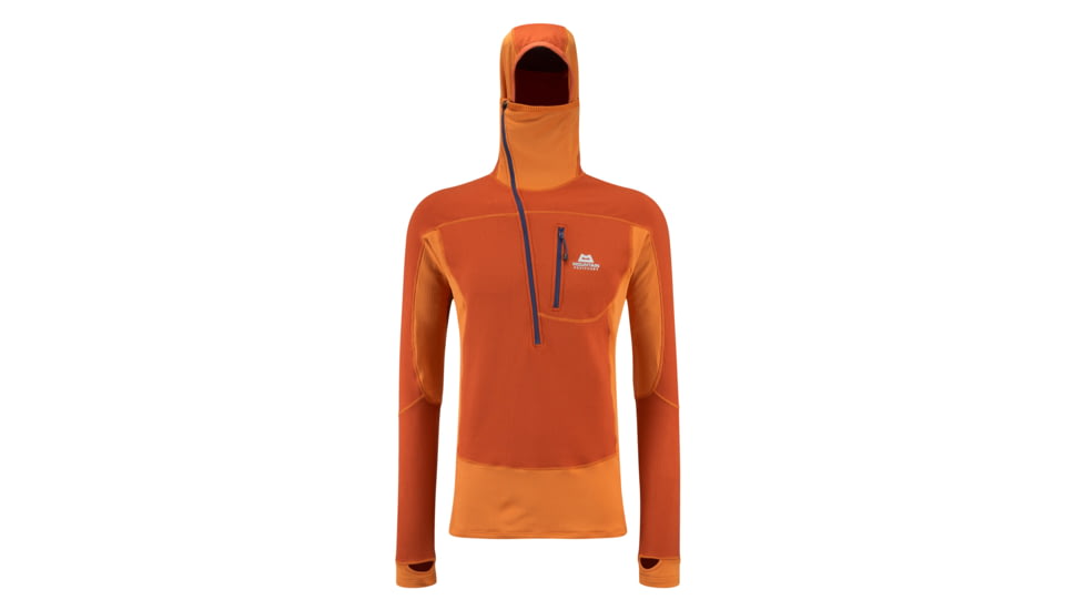 Mountain Equipment Eclipse Hooded Zip Tee - Men's-Cayenne-Large