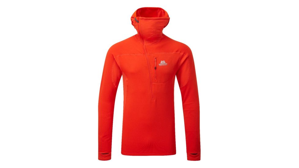 Mountain Equipment Eclipse Hooded Zip Tee - Men's-Cardinal Orange-Large