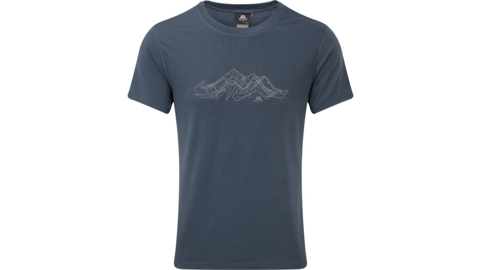 Mountain Equipment Groundup Mountain Tee - Mens, Denim Blue, Small, ME-004028-DNB-S,