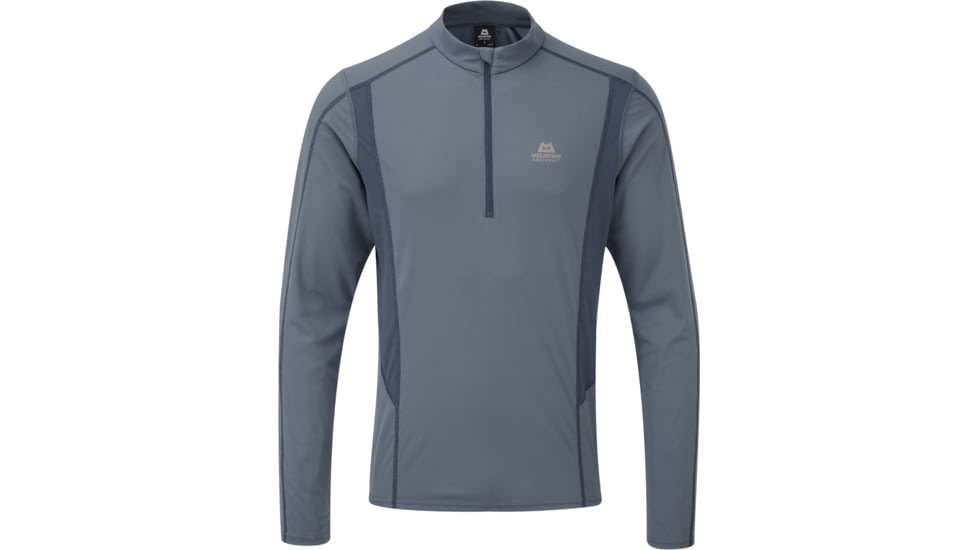 Mountain Equipment Ignis LS Zip Tee - Mens, Alaskan/Denim Blue, Small, ME2734
