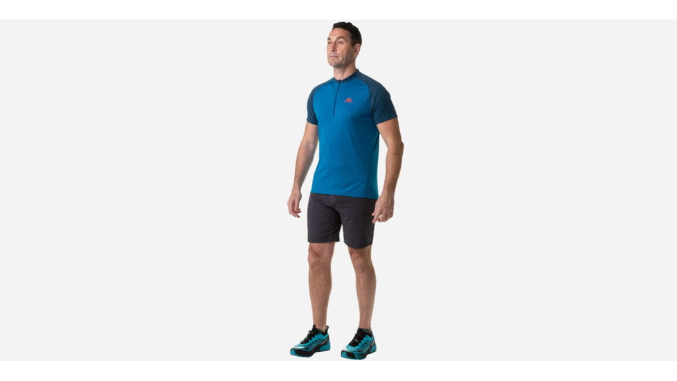 Mountain Equipment Nava Short Sleeve Zip T - Mens, Sage/Fern, Medium, 01813 Sage/FernM