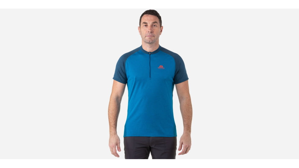 Mountain Equipment Nava Short Sleeve Zip T - Mens, Sage/Fern, Medium, 01813 Sage/FernM