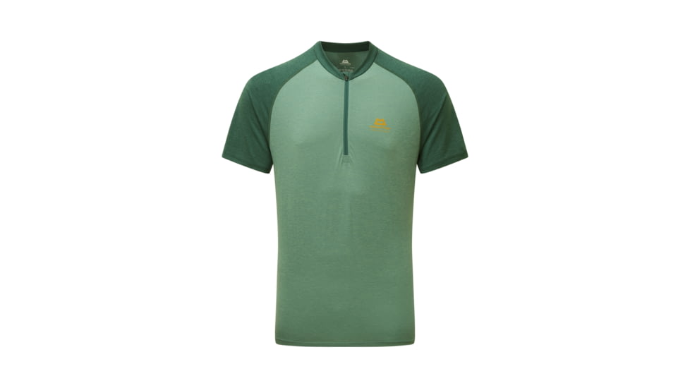 Mountain Equipment Nava Short Sleeve Zip T - Mens, Sage/Fern, Medium, 01813 Sage/FernM