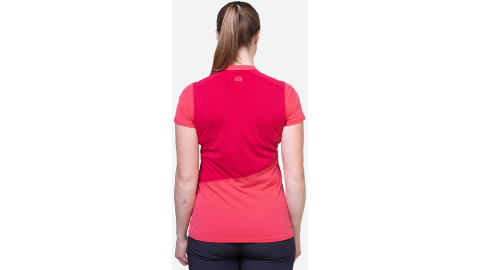 Mountain Equipment Nava Short Sleeve Zip T - Womens, Hibiscus/Capsicum, 14, ME-006653HC-14