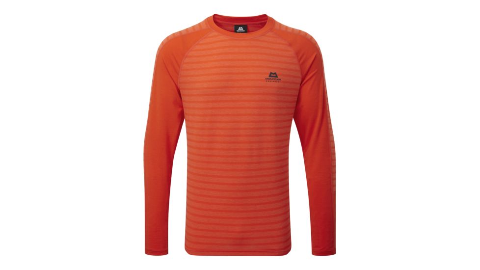 Mountain Equipment Redline Long Sleeve Tee - Men's-Cardinal Orange-Medium