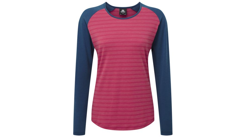 Mountain Equipment Redline  LS Tee - Womens, Poppy Stripe/Marine, 14 ME-001637  Poppy Stripe/Marine 14 NA