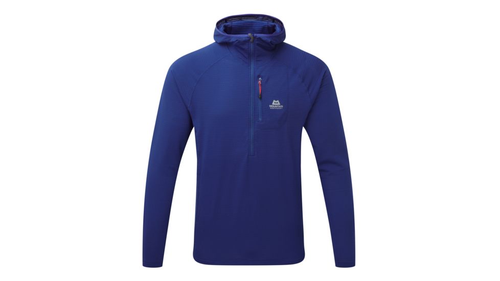 Mountain Equipment Solar Eclipse Hooded Zip Tee - Mens, Sodalite Blue, Large ME-002947 Sodalite Blue L NA
