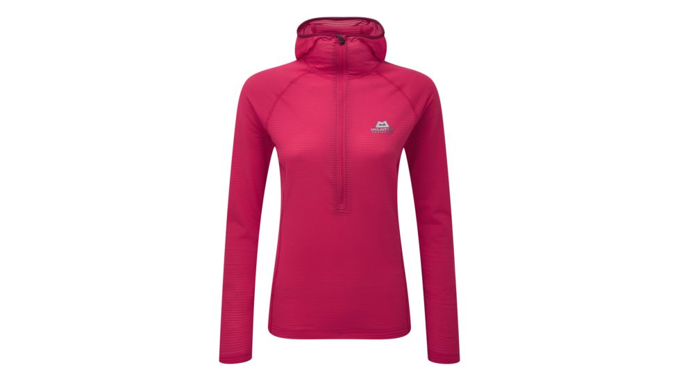 Mountain Equipment Solar Eclipse  Hooded Zip Tee - Womens, Virtual Pink, 12 ME-002949 Virtual Pink 12 NA