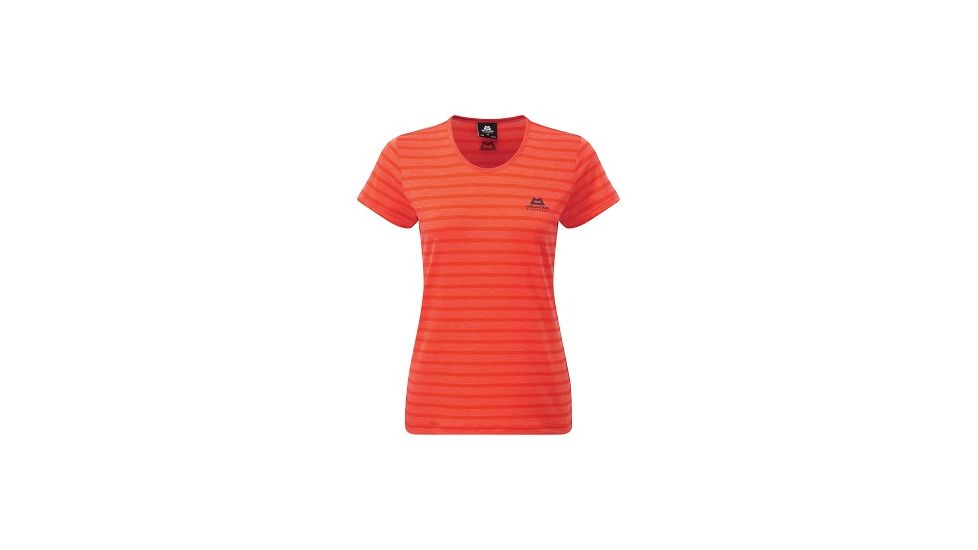 Mountain Equipment Stripe Tee - Womens, Cardinal Orange, 8, ME-001554-8-Orange