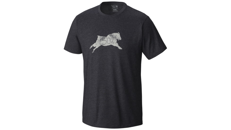 Mountain Hardwear 50 Percent Goat Short Sleeve T - Men's-Heather Black-XX-Large
