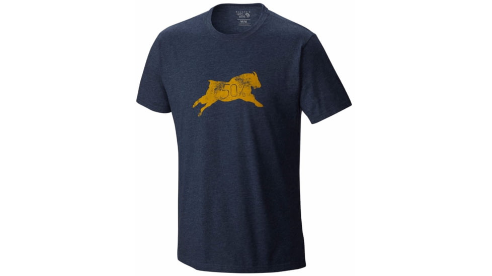 Mountain Hardwear 50 Percent Goat Short Sleeve T - Men's-Heather Hardwear Navy-XX-Large