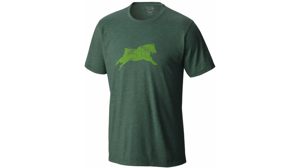 Mountain Hardwear 50 Percent Goat Short Sleeve T - Men's-Heather Forest-X-Large