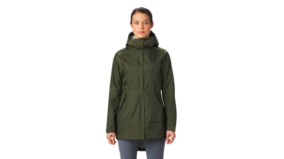 Mountain Hardwear Acadia Parka - Womens, Dark Army, Extra Small, 1871331304-XS