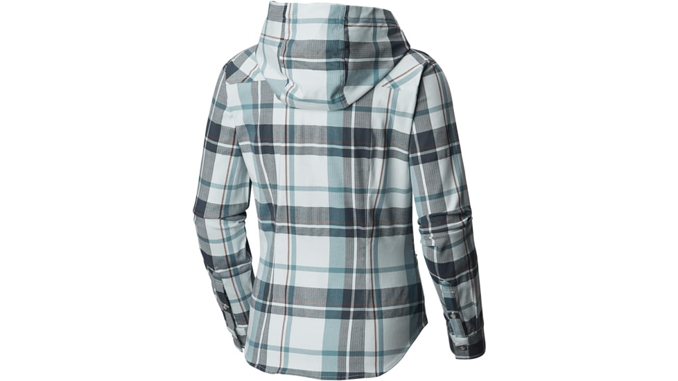 Mountain Hardwear Acadia Stretch Hooded Long Sleeve Shirt, Lakeshore Blue, S, 1732901328-S