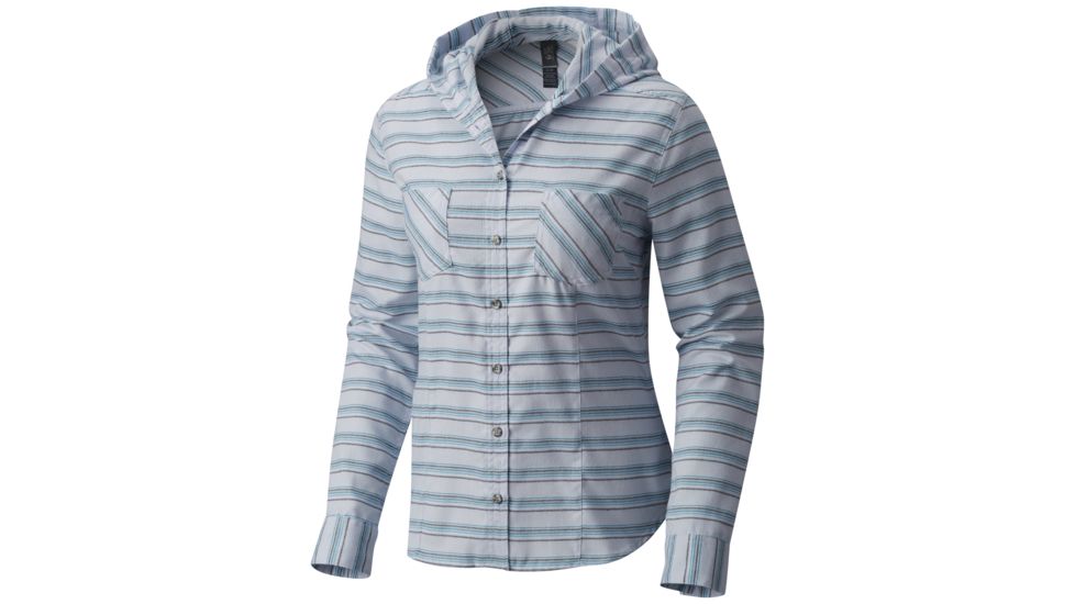 Mountain Hardwear Acadia Stretch Hooded Long Sleeve Shirt - Women's, Atmosfear, Small, 1732901583-S