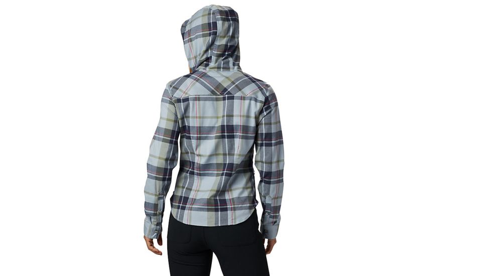 Mountain Hardwear Acadia Stretch Hooded Long Sleeve Shirt - Womens, Arctic Circle Bue, Medium, 1732901449-M
