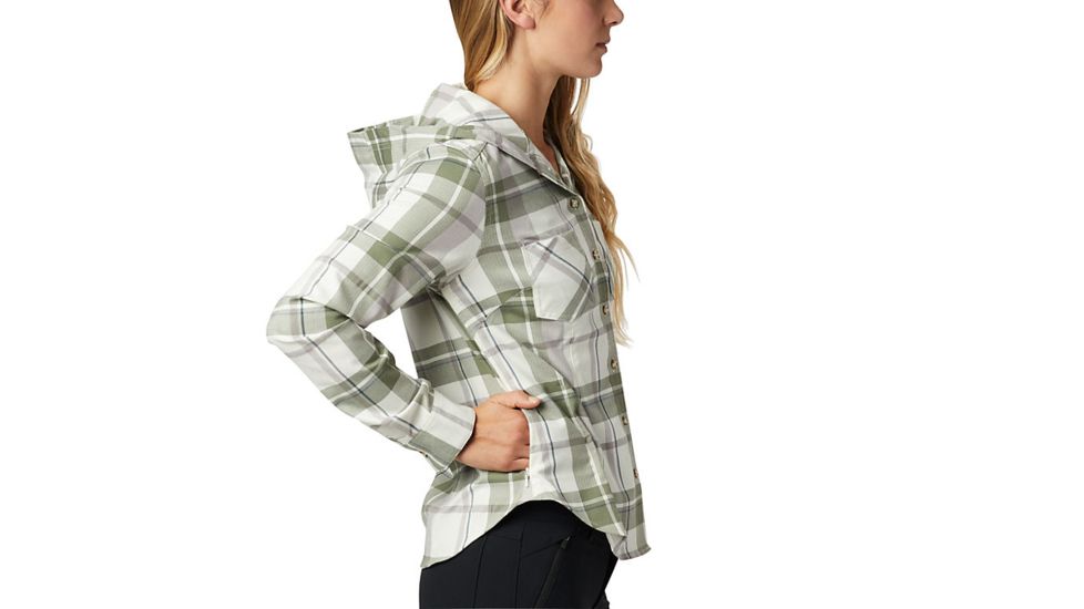 Mountain Hardwear Acadia Stretch Hooded Long Sleeve Shirt - Womens, Cotton, Large, 1732901105-L