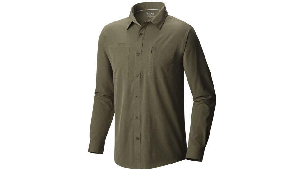 Mountain Hardwear Air Tech Long Sleeve Shirt - Men's-Stone Green-X-Large