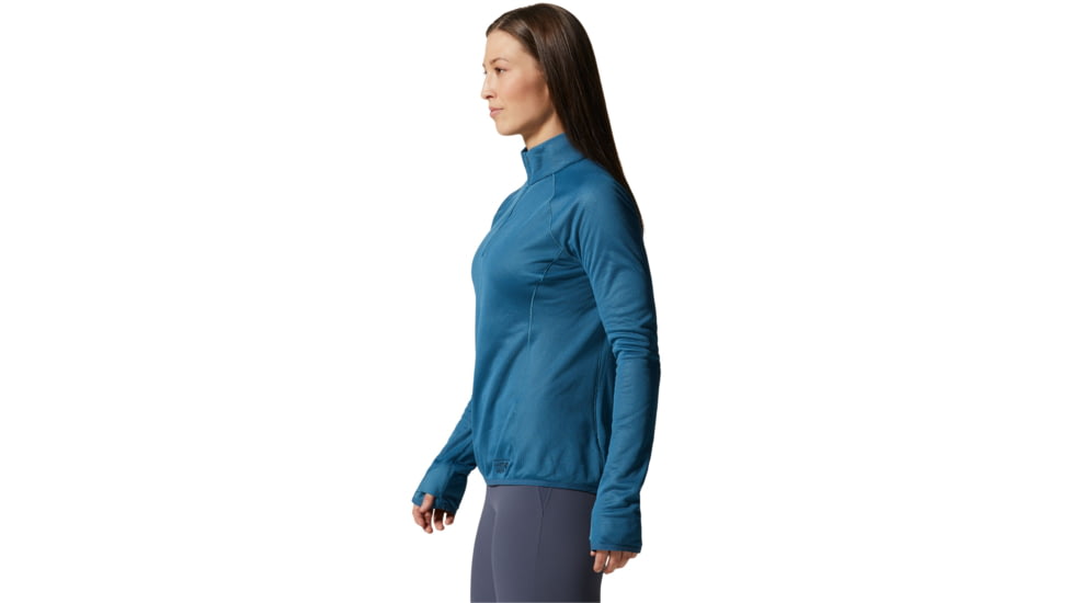 Mountain Hardwear AirMesh 1/2 Zip Top - Womens, Caspian, Extra Small, 1956571442-XS