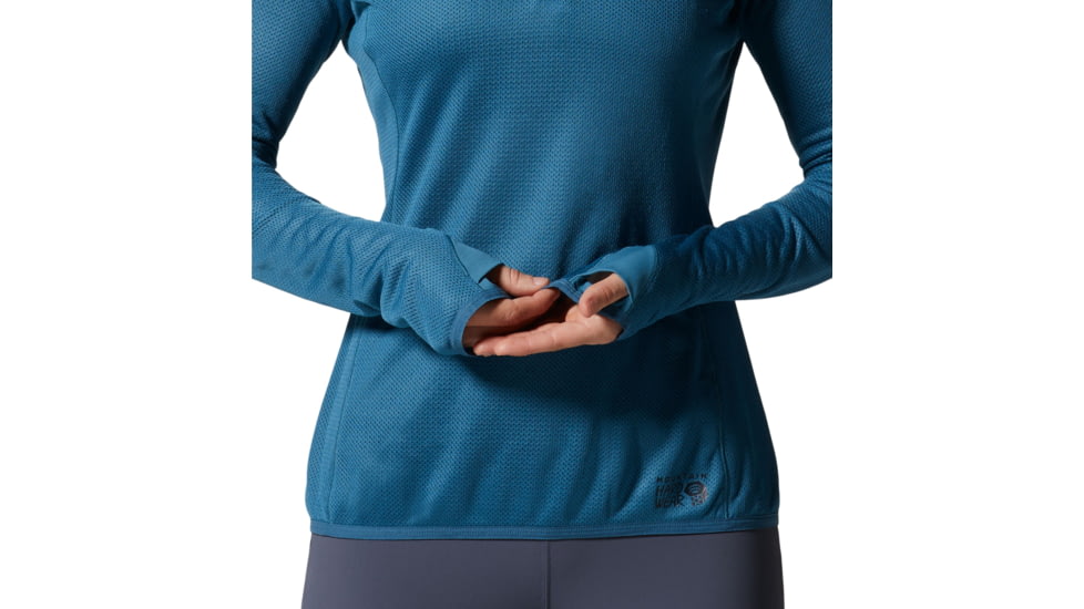 Mountain Hardwear AirMesh 1/2 Zip Top - Womens, Caspian, Extra Small, 1956571442-XS