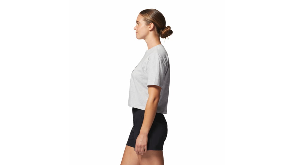 Mountain Hardwear Alpine Flowers Short Sleeve Tee - Womens, Hardwear Grey Heather, Small, 2025241057-H-S