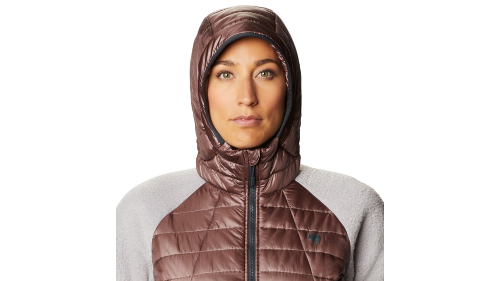 Mountain Hardwear Altius Hybrid Hoody - Women's, Warm Ash, Medium, OL8190249-M