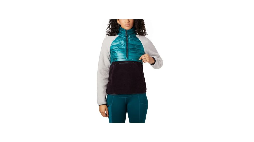 Mountain Hardwear Altius Hybrid Pullover - Womens, Dive, Large, 1850811468-L