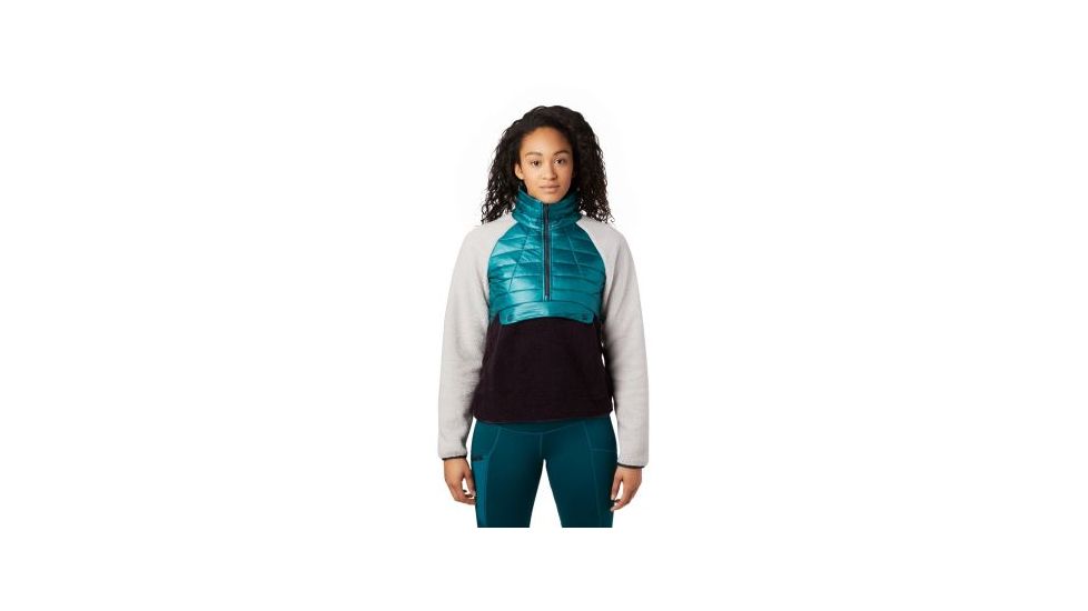 Mountain Hardwear Altius Hybrid Pullover - Womens, Dive, Large, 1850811468-L
