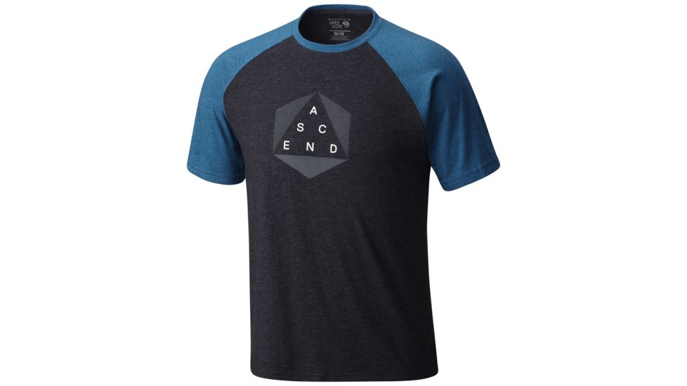 Mountain Hardwear Ascend Blocked Short Sleeve T-Heather Black-Medium