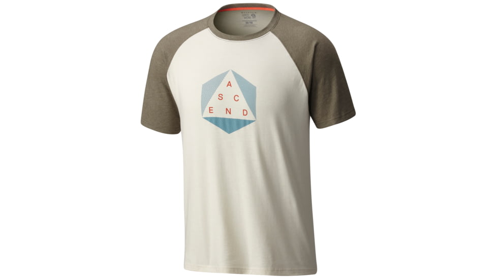 Mountain Hardwear Ascend Blocked Short Sleeve T-Heather Stone-Large